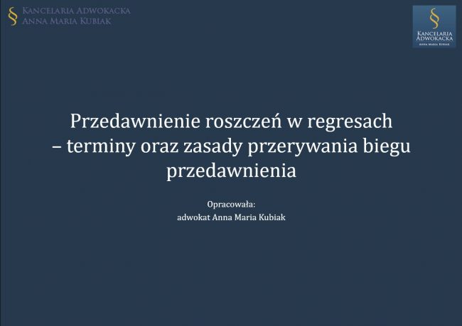 Kancelaria Adwokacka Warszawa - szkolenie-regresy-i-przedawnienia