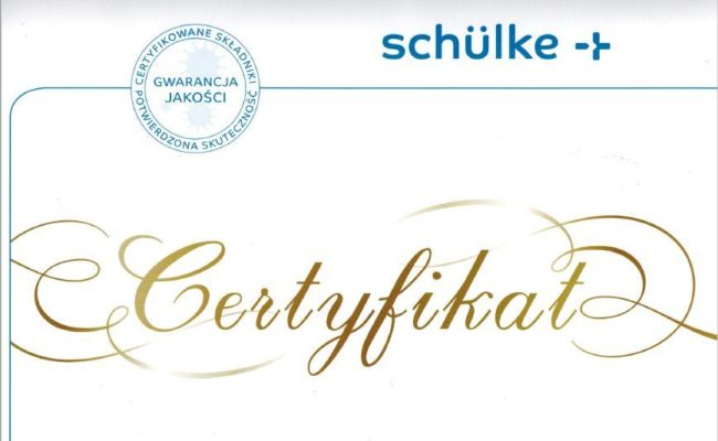 Certyfikat Schulke - Kancelaria Adwokacka Warszawa